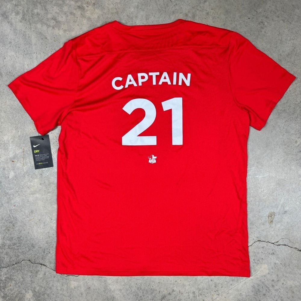 FCA Fellowship of Christian Athletes Nike Shirt NEW Men XL Red CAPTAIN 21 - Picture 2 of 9
